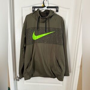 Nike Dri Fit Olive Green Logo Men’s Hoodie Sz XXL. MH-229